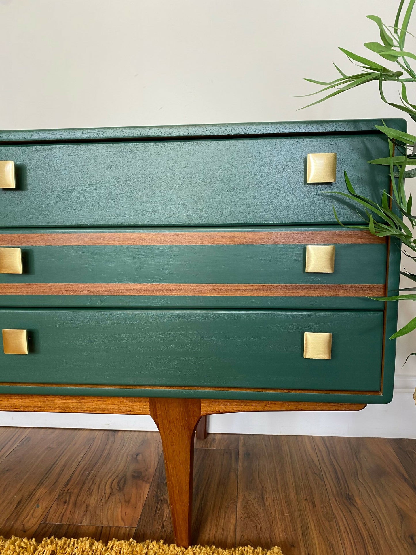 Available for commission Mid century sideboard / MCM / vintage / retro / custom / hand painted / A Younger sideboard / rare / teak / cabinet
