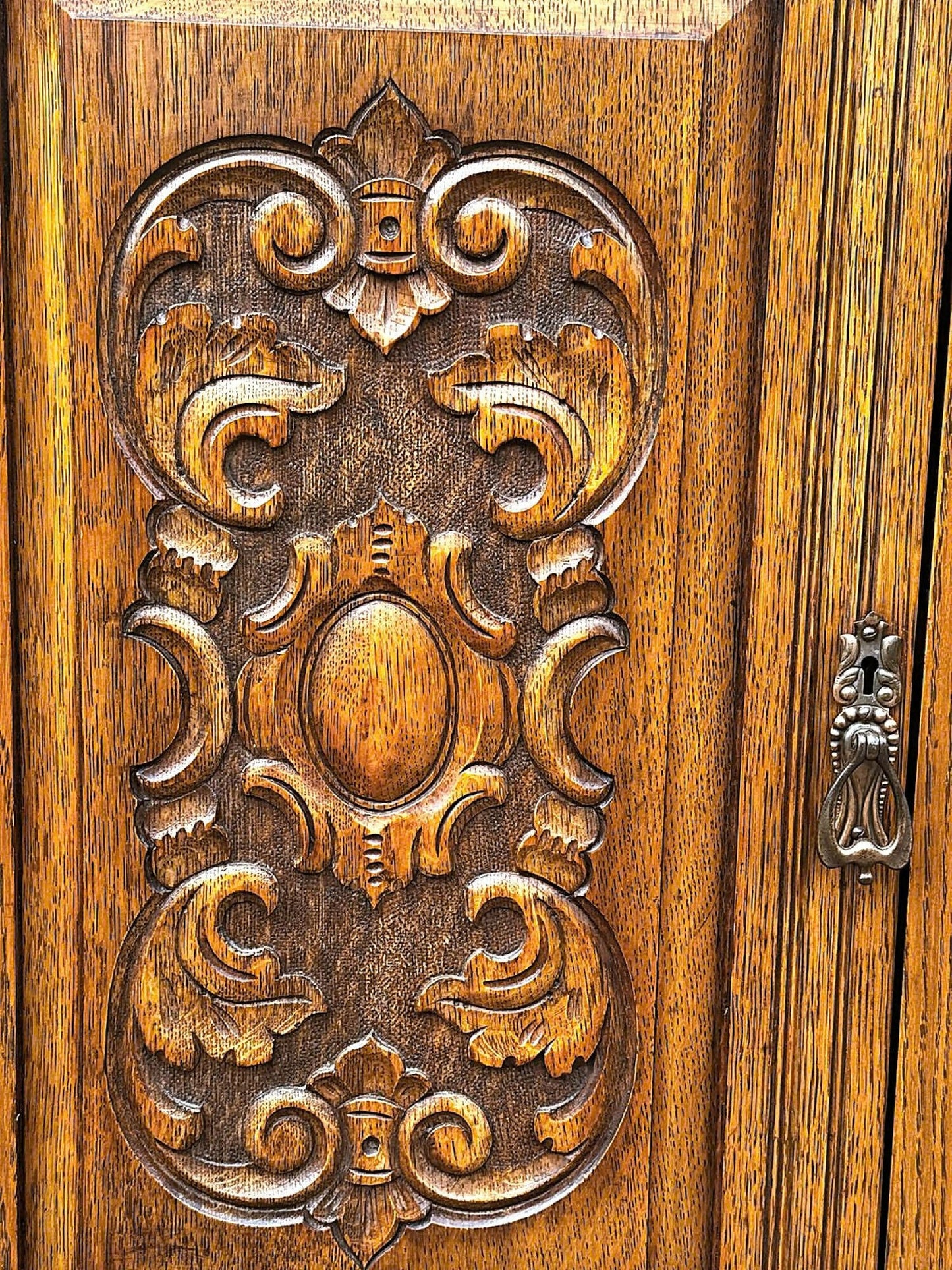 Edwardian Oak Mirror Back Sideboard