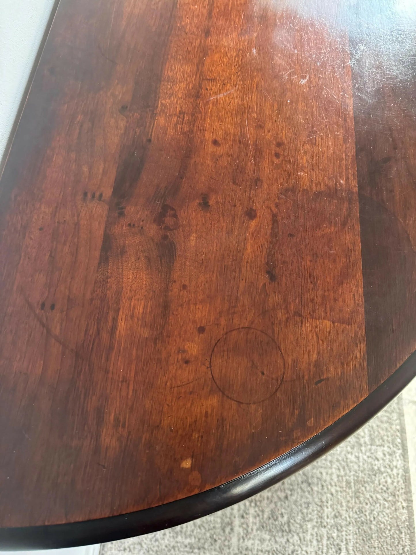 Mid Century Retro Vintage Table Hallway Console Half Moon