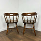 Pair of Oak Tub Style Spindle Back Chairs