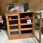 Vintage Glazed Pine Cupboard, Dresser Top, Display Cabinet