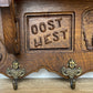 Coat Rack Vintage French Oak Wall Mounted 5 Hooks Carved Rack Hanger LOT 6303