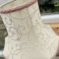 Vintage St Michael hexagonal ceramic ginger jar table lamps in pastel pink