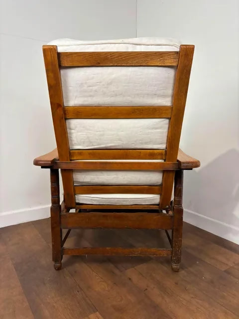 Vintage Oak Reclining Armchair