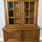 Bookcase Vintage French Oak Glazed Display Cabinet Carved Sideboard LOT 6257