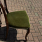 Set of 8 Green Balloon Back Mahogany Dining Chairs.