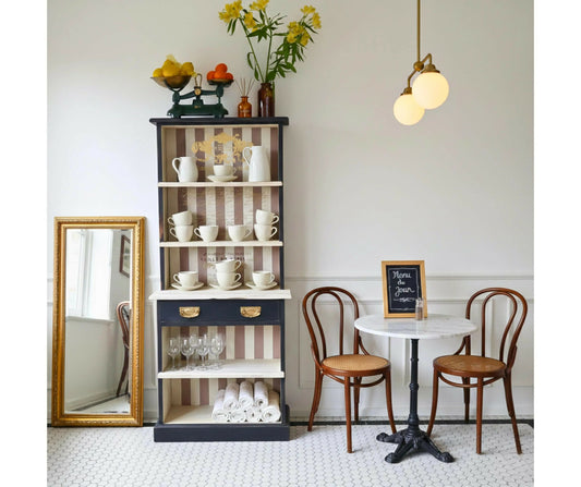 Black Coffee Hutch, Kitchen Dresser, Coffee Nook