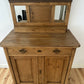 Antique Victorian Pine Chiffonier, Rustic Solid Wood Sideboard, Art Deco Handle Dresser, Natural Patina Storage Cabinet, Old English Buffet