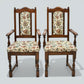 2 Old Charm Dining Chairs Carvers Solid Oak Tudor Brown Trellis FREE UK Delivery