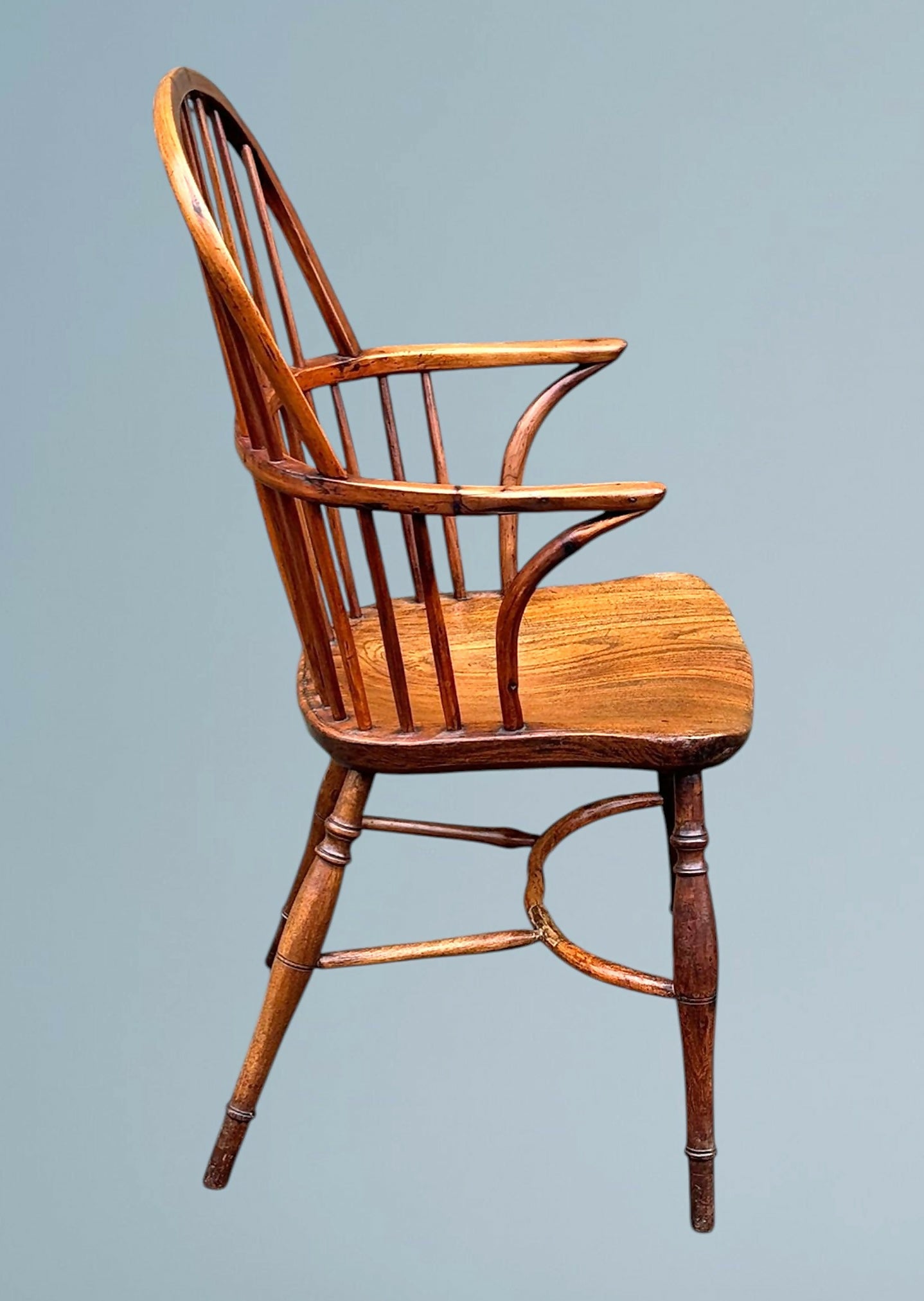 Antique 19th Century Yew Wood Windsor Chair
