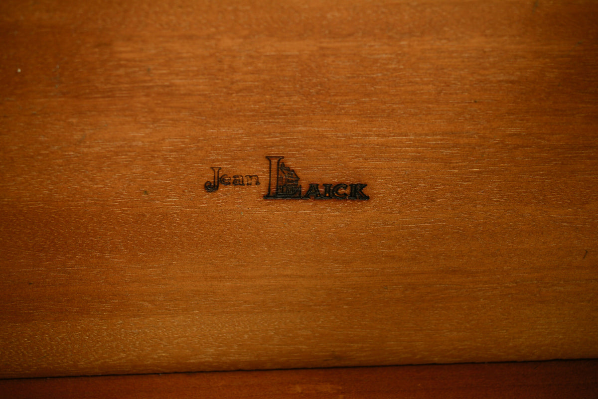 Vintage Pair French Bedside Tables - by Jean Laick - Cherry Wood