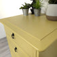 Profesionally Sprayed 2 X yellow Stag Minstrel 4 Drawer Bedside Tables (pair)