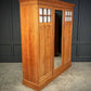Edwardian Satinwood Vintage Triple Wardrobe