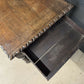 19th Century Carved Oak Table having drawers
