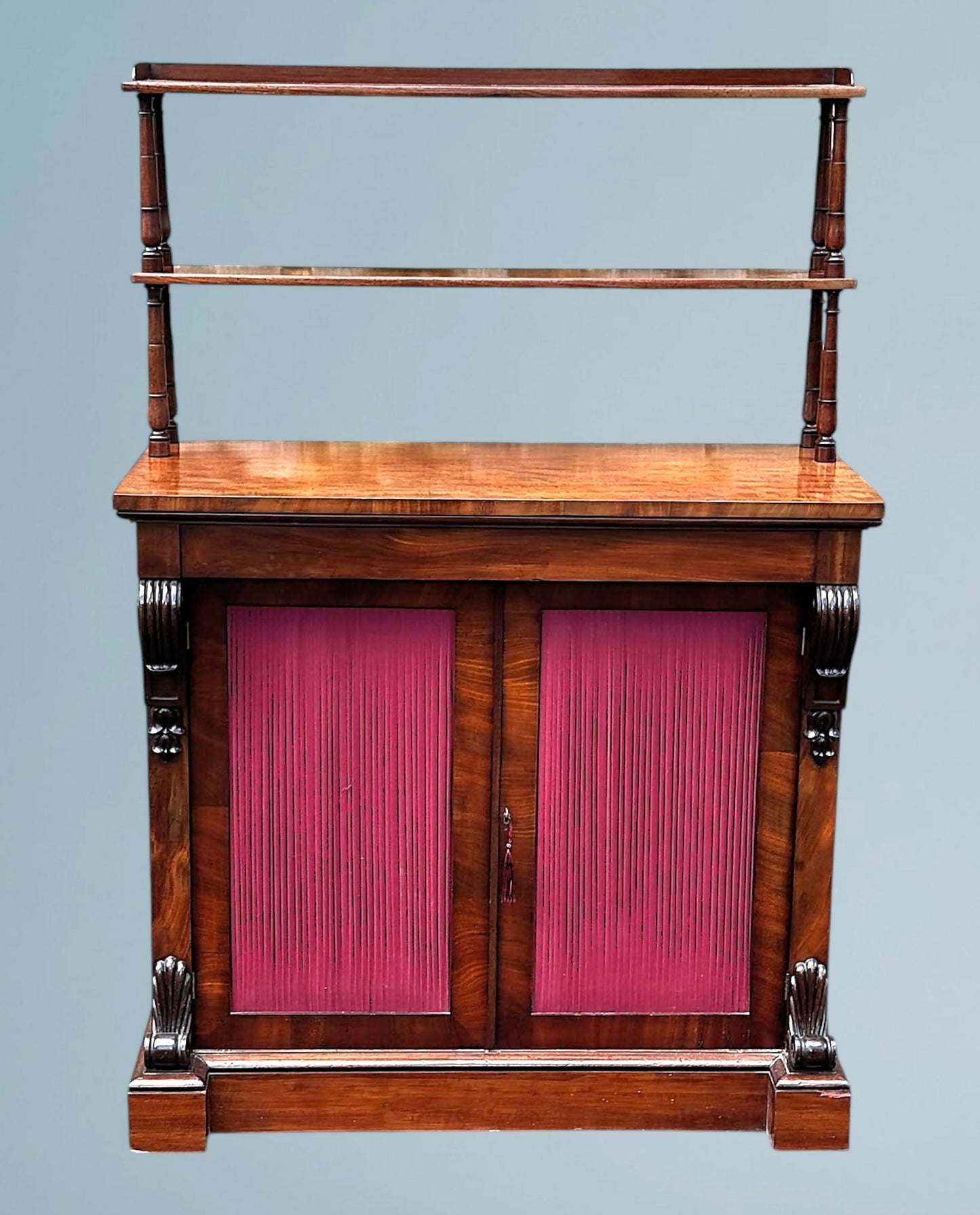 19th Century Victorian Figured Mahogany Two Door Chiffonier