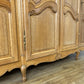 Wardrobe Vintage French Louis XVI Style Oak Four Door Carved Armoire LOT 6385