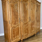Wardrobe Vintage French Louis XVI Style Oak Four Door Carved Armoire LOT 6384