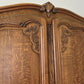 Wardrobe Vintage French Louis XVI Style Oak Four Door Carved Armoire LOT 6113