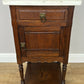 Bedside Table Antique French Style Marble Top Oak Cabinet Nightstand LOT 6246