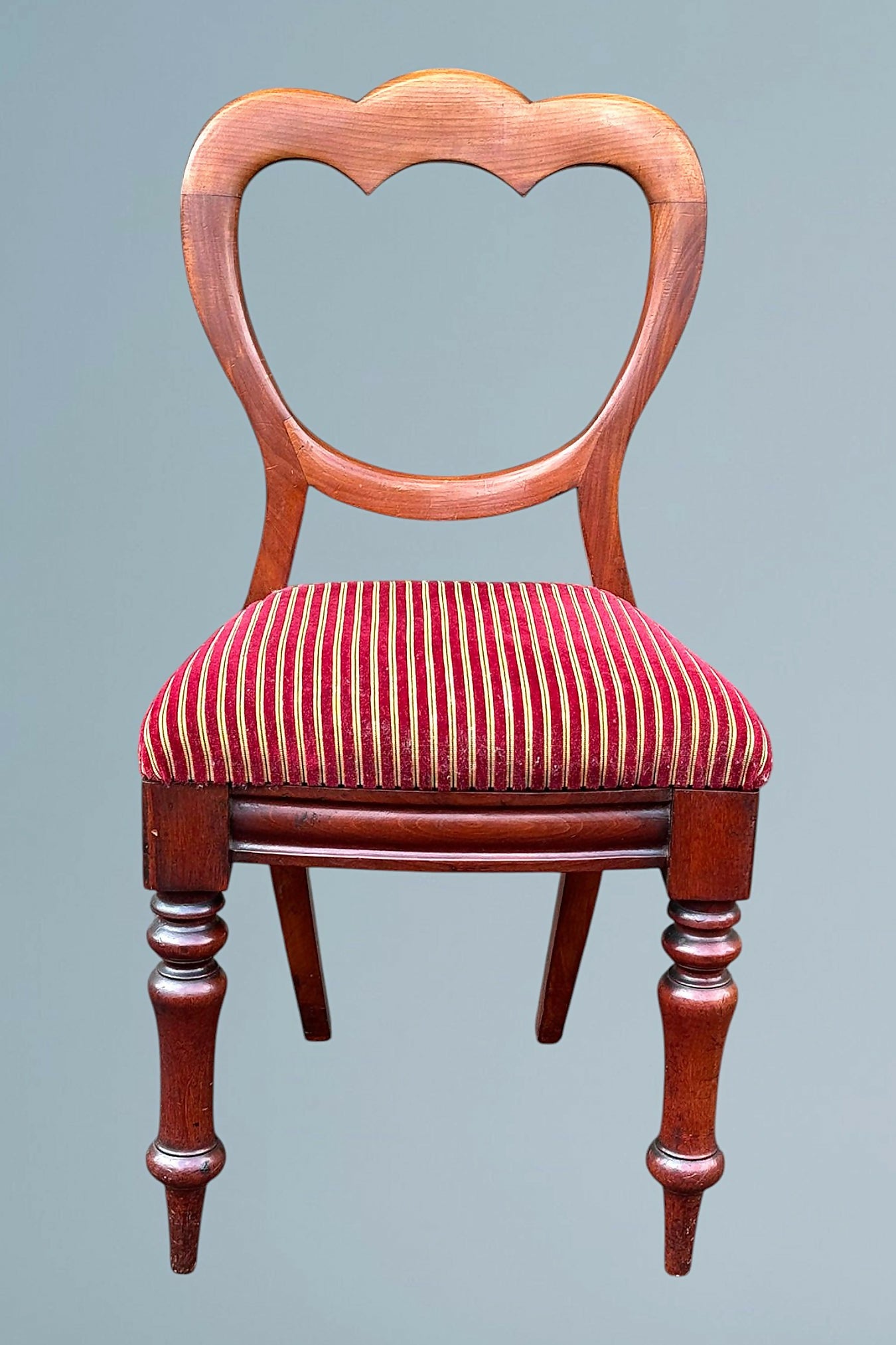 Set of Four Antique Victorian Mahogany Balloon Back Dining Chairs