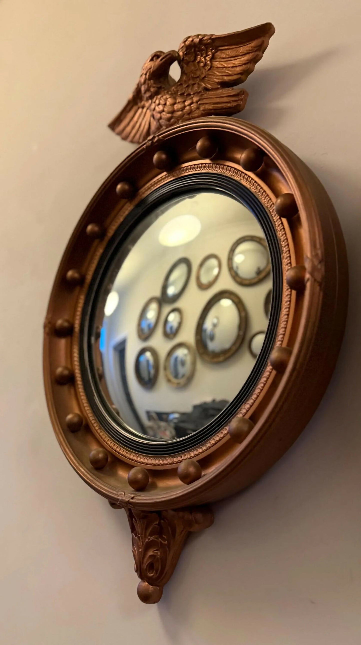 Regency Giltwood Convex Mirror