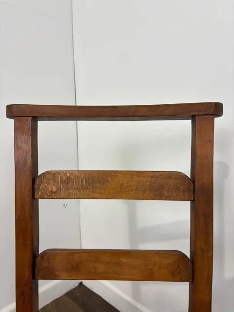 Antique Beech Rush Seat Prayer Chair