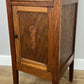 Bedside Table Antique French Style Oak Carved Marble Top Cabinet LOT 6602