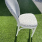 Lloyd loom early 21st century dining or accent chair. Off white with choice of fabric