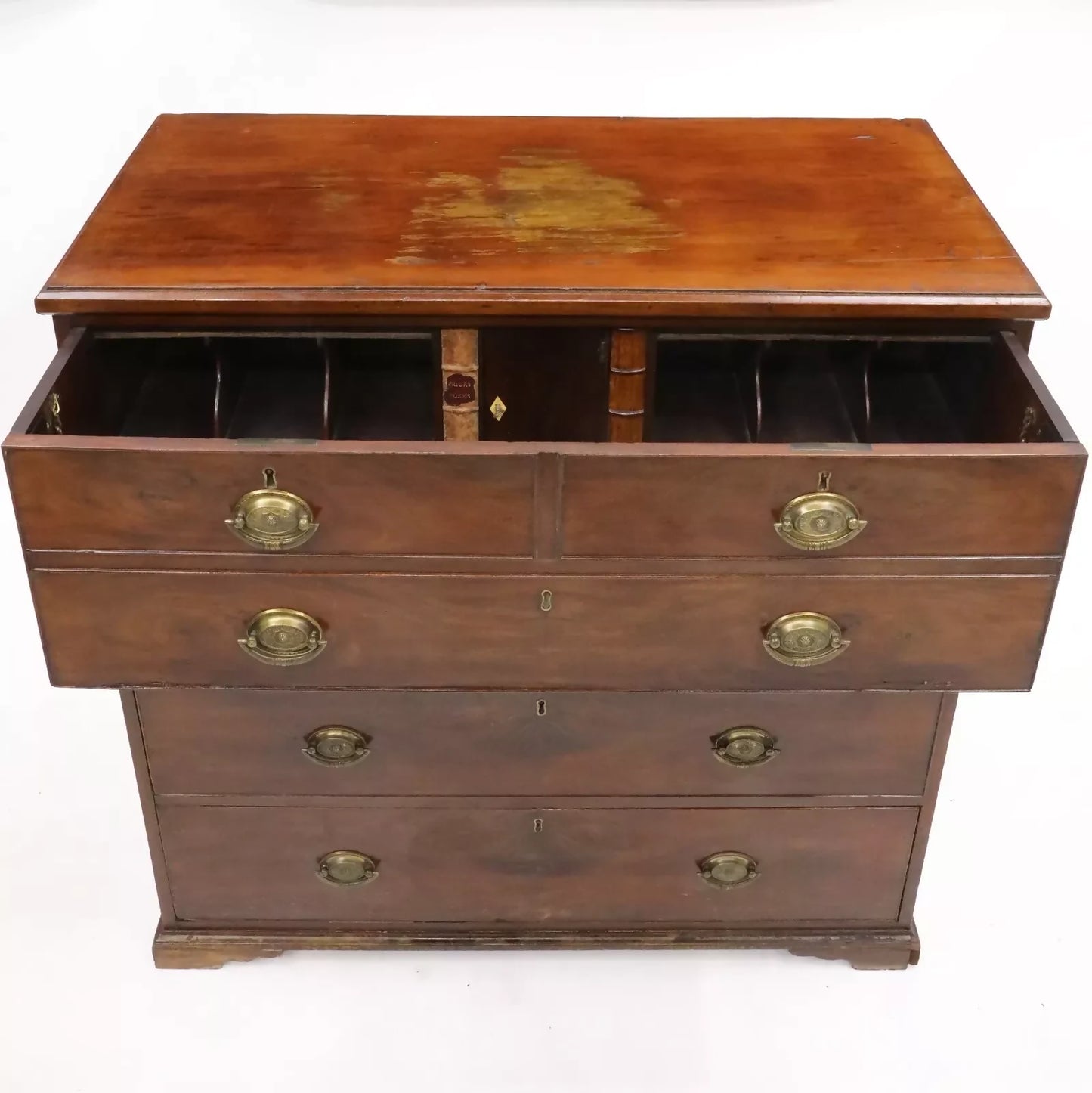 Georgian Mahogany Secretaire Chest of Drawers Fitted Interior FREE UK Delivery