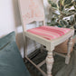 Upcycled statement chair – dressing table chair - cream taupe
