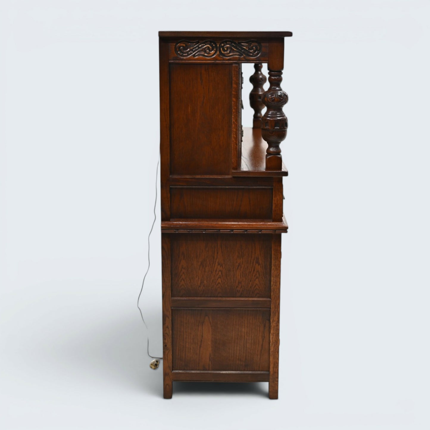 Old Charm Gothic Court Cupboard Buffett Sideboard Light Oak FREE UK Delivery.