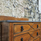 Vintage Oak Chest Of Drawers Three Drawer Lovely Detailing Super Proportions Ebonised In Black