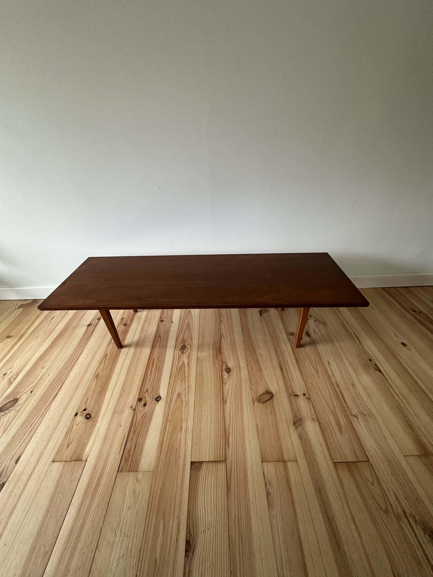 Mid Century Teak Coffee Table 1960's Tapered Legs