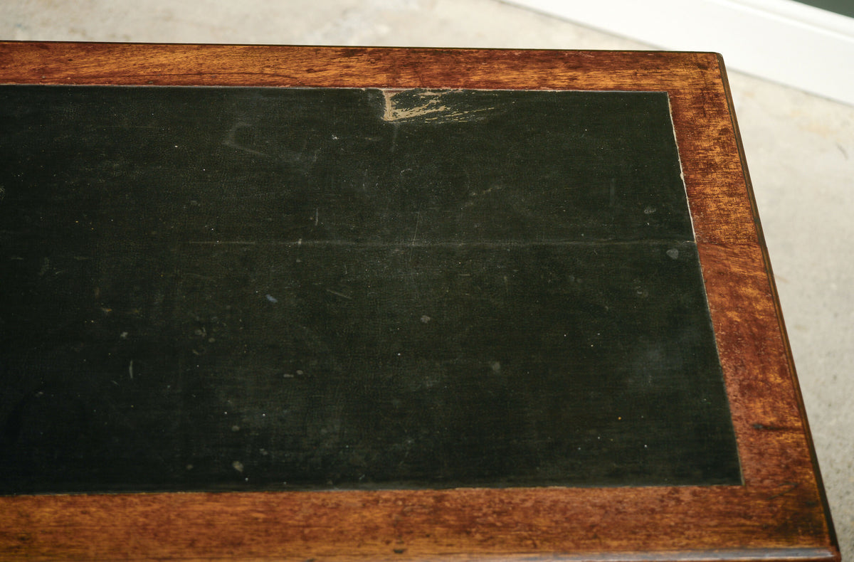 Antique Mahogany Writing Table Desk with Leather Top
