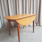 Vintage Mid Century Drop Leaf Oak Effect Extending Dining Table Danish Retro R655