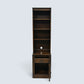 Narrow Ercol Bookcase Wall Unit With Shelves & Cupboard Dark FREE UK Delivery*