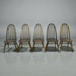 5 Ercol Windsor Quaker Bow Back Dining Chairs Traditional c1980 FREE UK Delivery. SBR10942/1609E