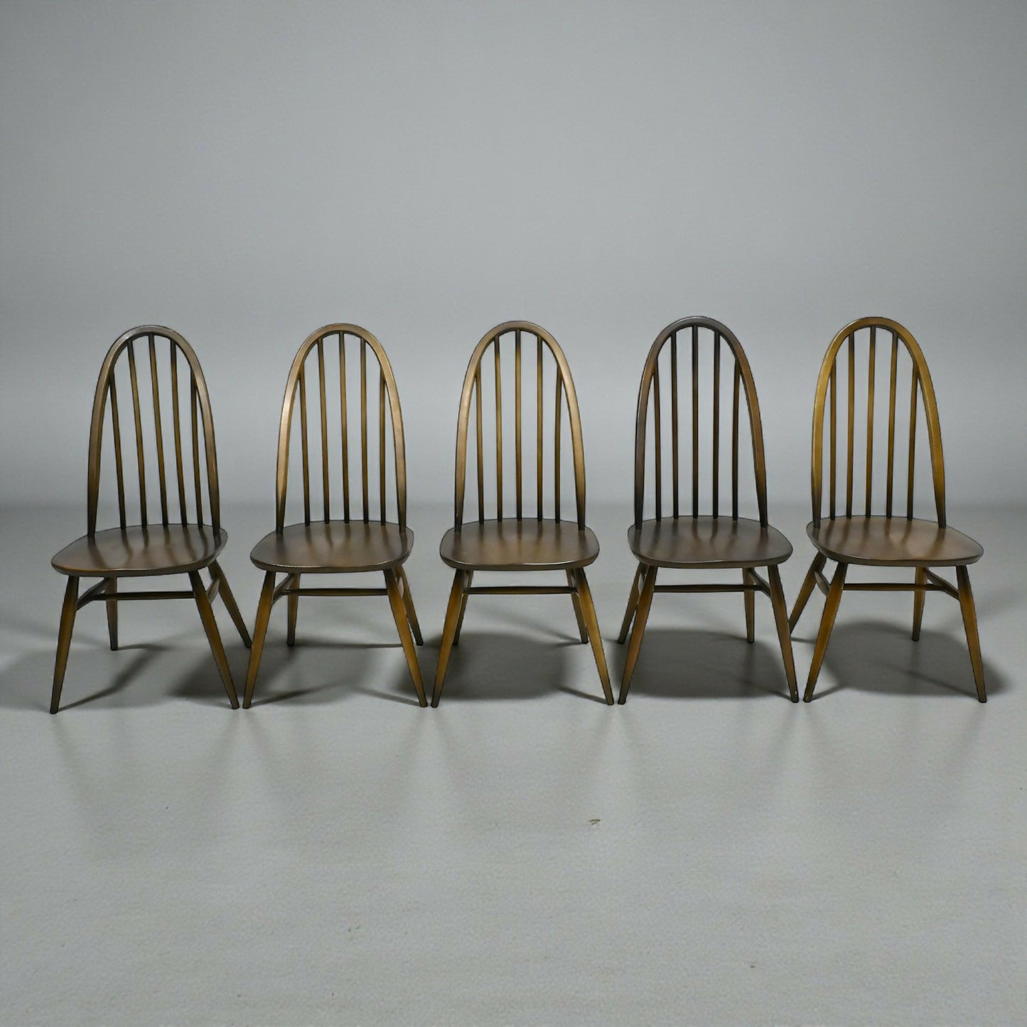 5 Ercol Windsor Quaker Bow Back Dining Chairs Traditional c1980 FREE UK Delivery. SBR10942/1609E