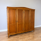 Wardrobe Vintage French Louis XVI Style Oak Four Door Carved Armoire LOT 6532