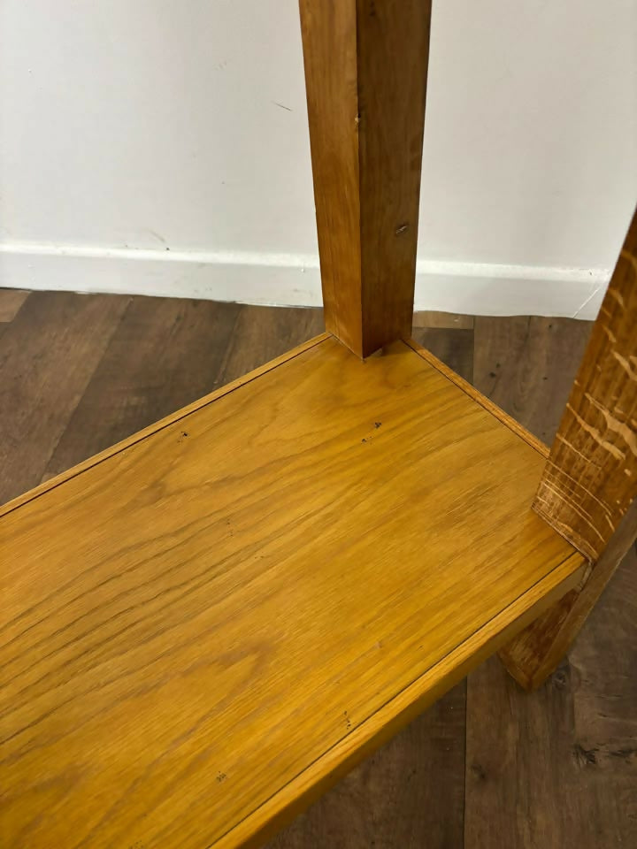 Modern Solid Oak Tall Console Table