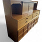 Nathan Squares Teak Sideboard Mid Century Wall Unit Vinyl Storage Drinks Cabinet UK