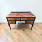 Vintage art deco black gold walnut burr wood desk dressing table