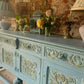 Vintage Farmhouse Sideboard/Large Carved Sideboard/Statement Piece