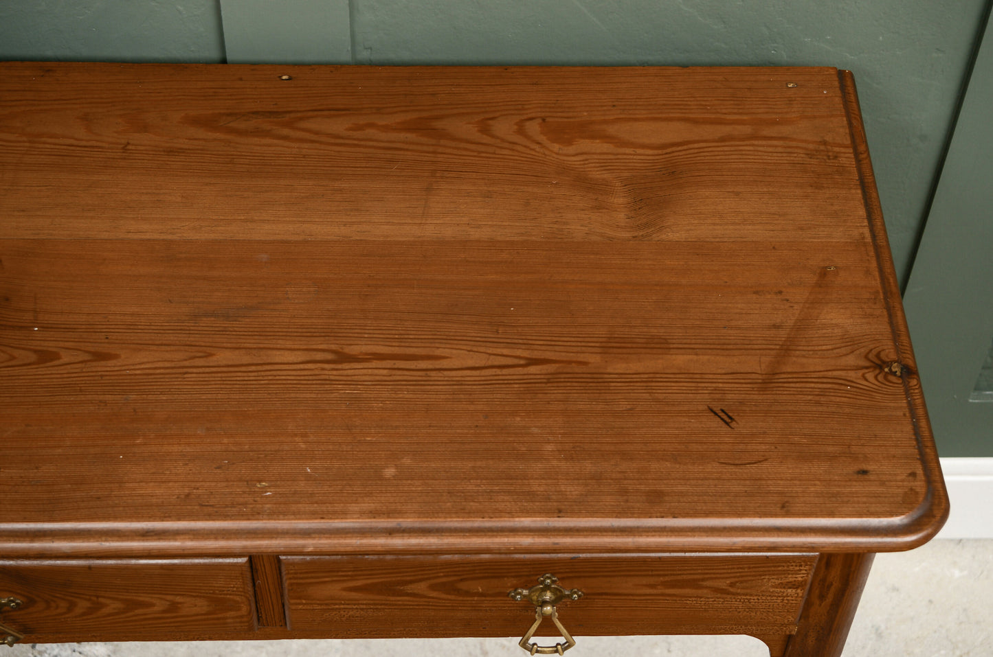 Pitch Pine Console Table / Writing Desk - Arts & Crafts