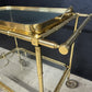 French Brass Faux Bamboo Cocktail Trolley