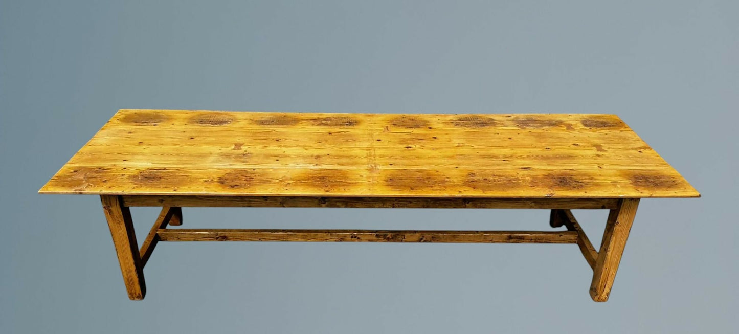 Large Pine Farm House Dining Table Seats 10