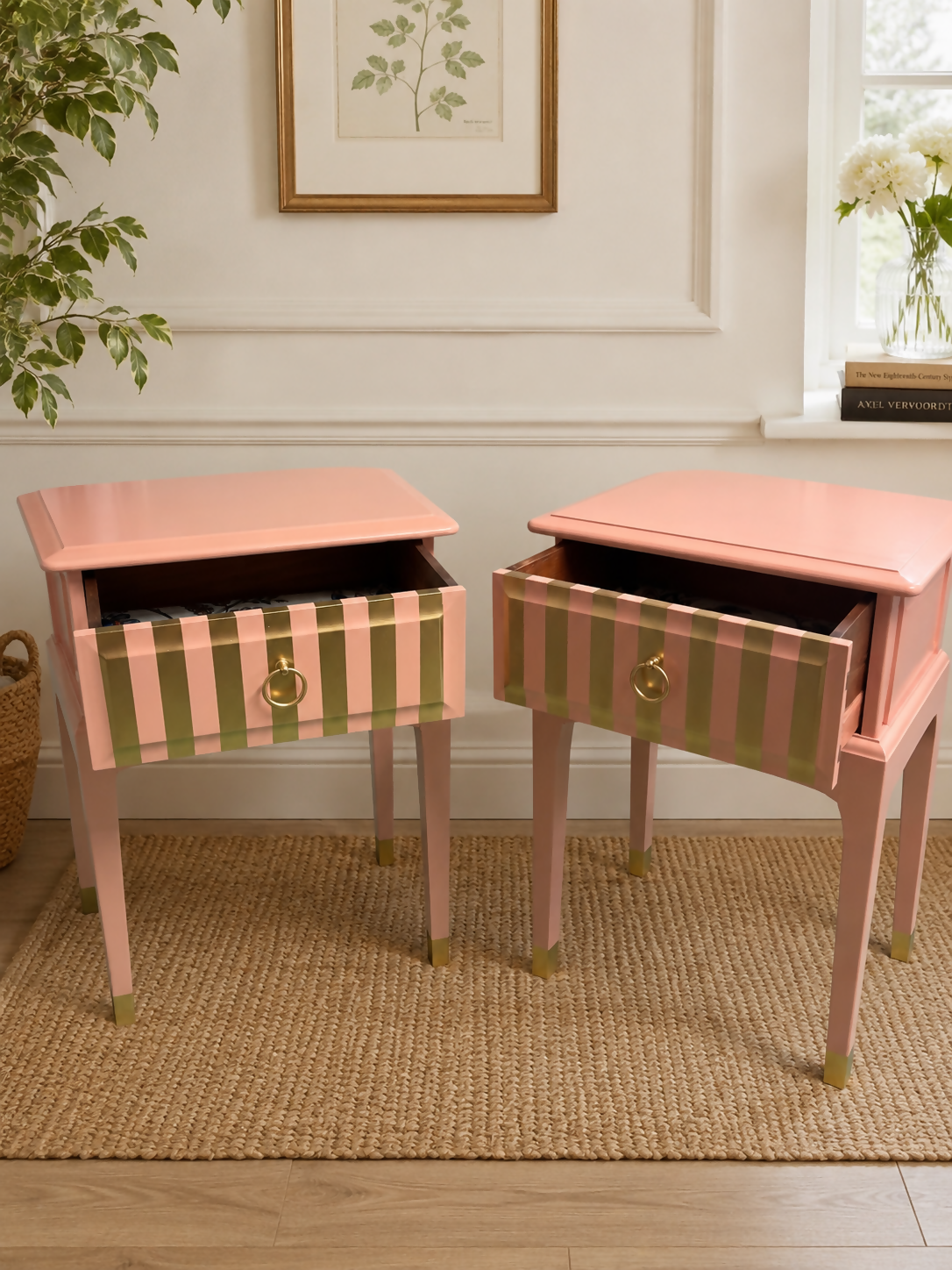 Stag minstrel leggy bedside tables drawers