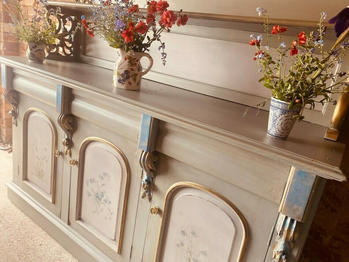 Vintage French Grey Sideboard