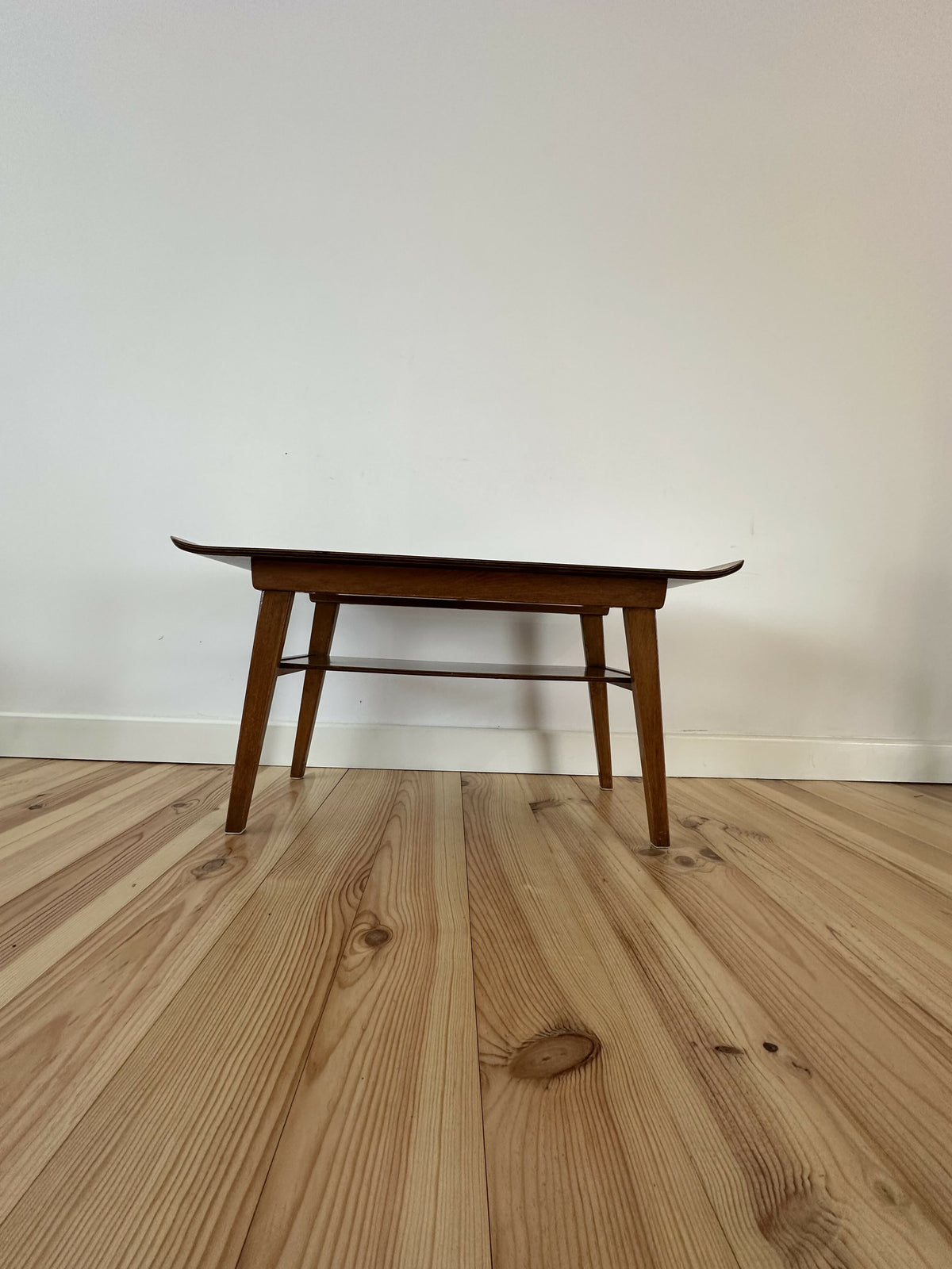 Horatio Myer & Co Bentwood Sleigh Teak And Beech Frame Mid Century Coffee Table