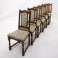 6 Old Charm Dining Chairs Tonwell Rose Upholstery Tudor Brown FREE UK Delivery*. SBR9719/2510D